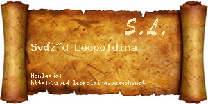 Svéd Leopoldina névjegykártya